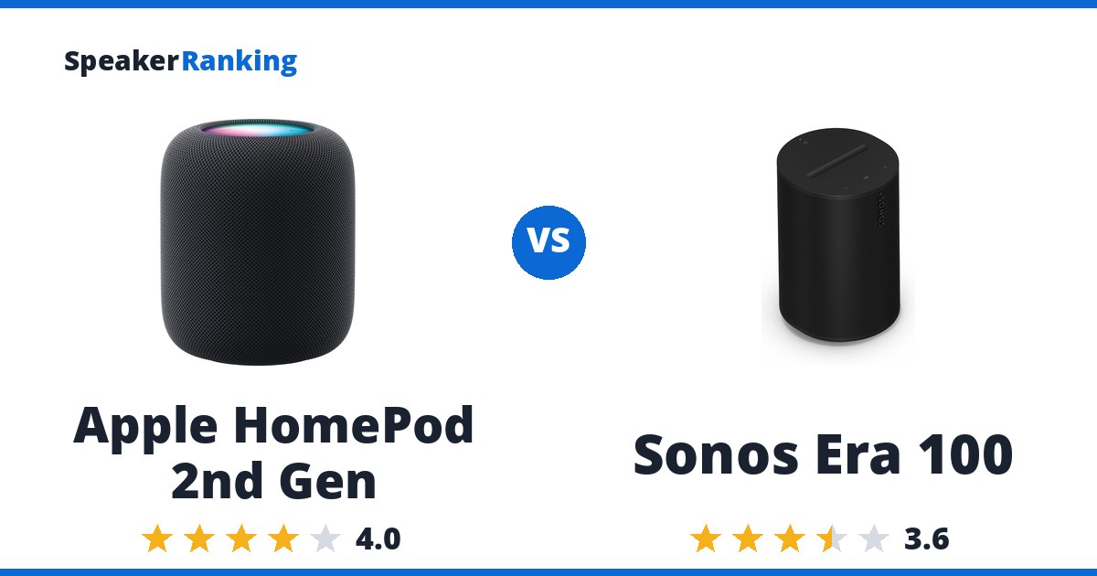 Apple HomePod 2nd Gen vs Sonos Era 100