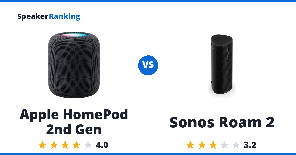 Apple HomePod 2nd Gen vs Sonos Roam 2