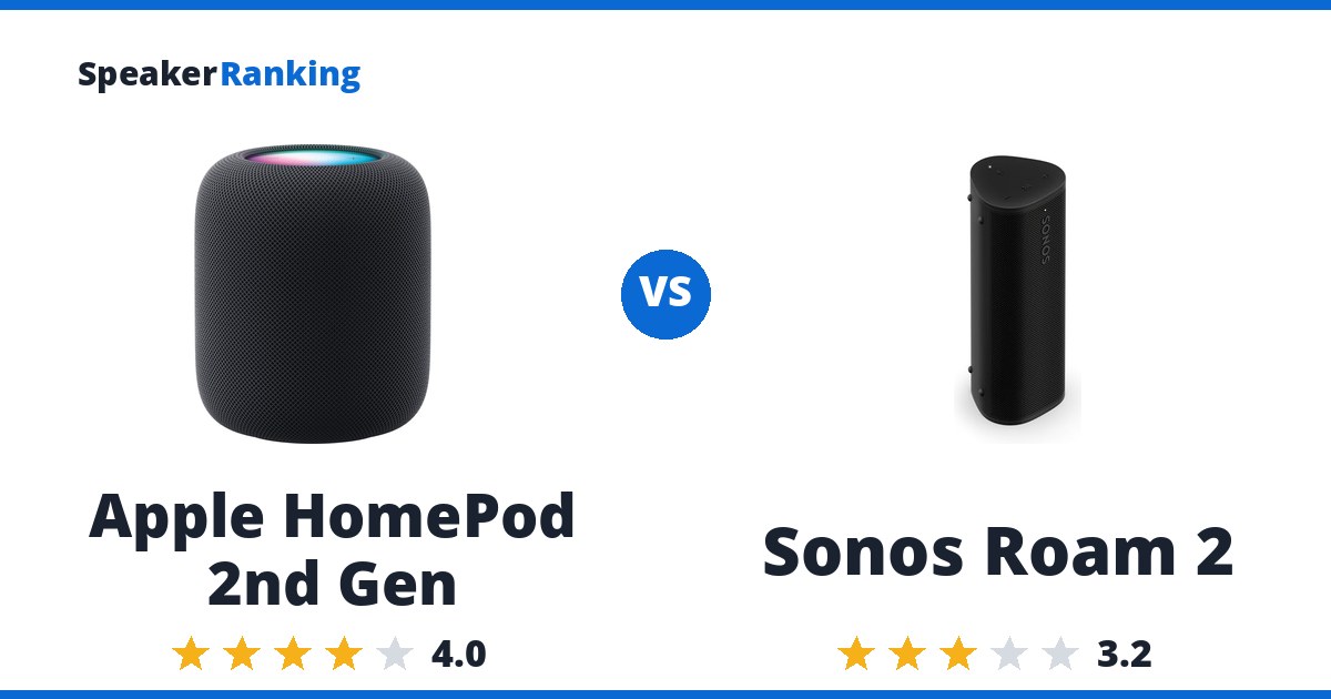 Apple HomePod 2nd Gen vs Sonos Roam 2