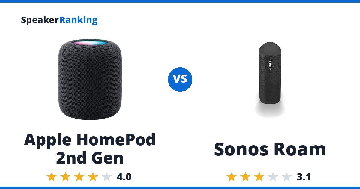 Apple HomePod 2nd Gen vs Sonos Roam