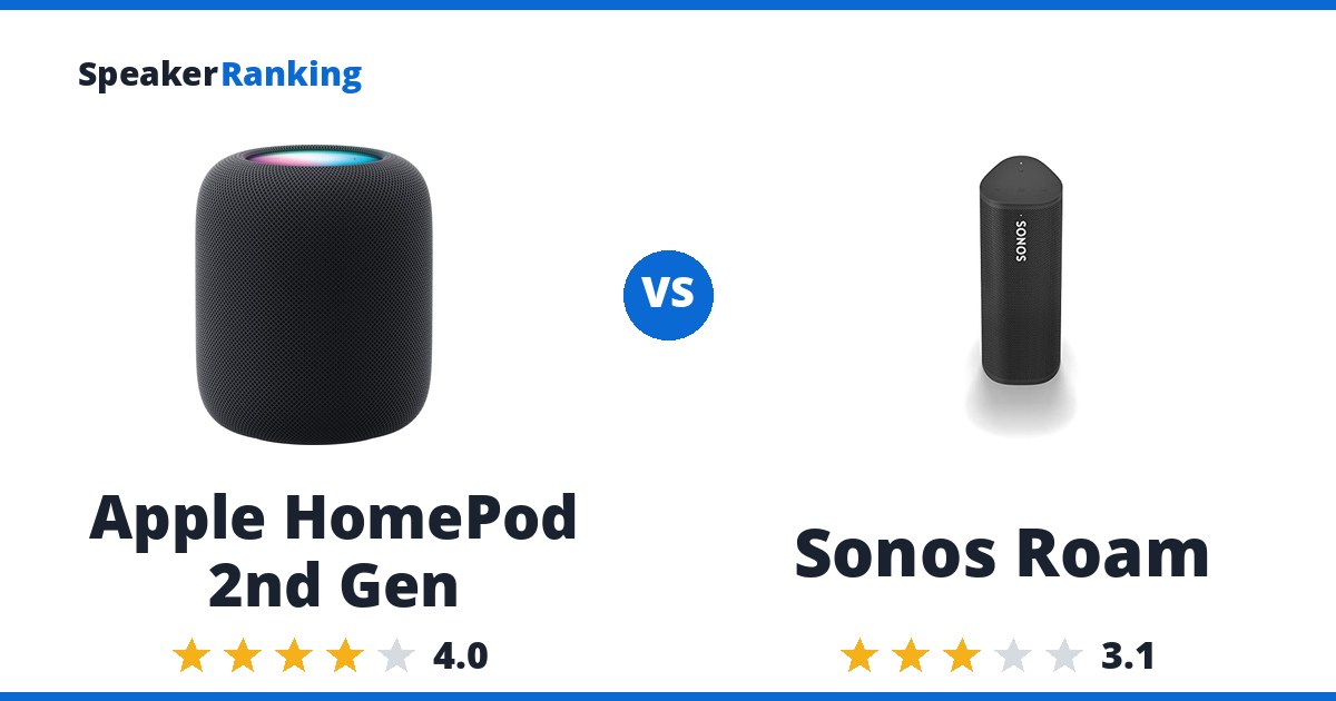 Apple HomePod 2nd Gen vs Sonos Roam