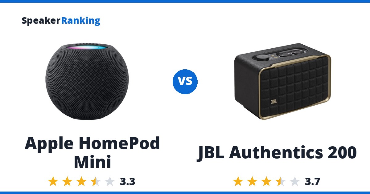 Apple HomePod Mini vs JBL Authentics 200