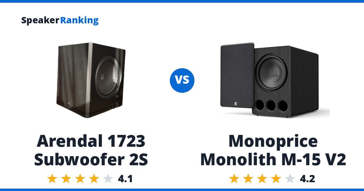 Arendal 1723 Subwoofer 2S vs Monoprice Monolith M-15 V2