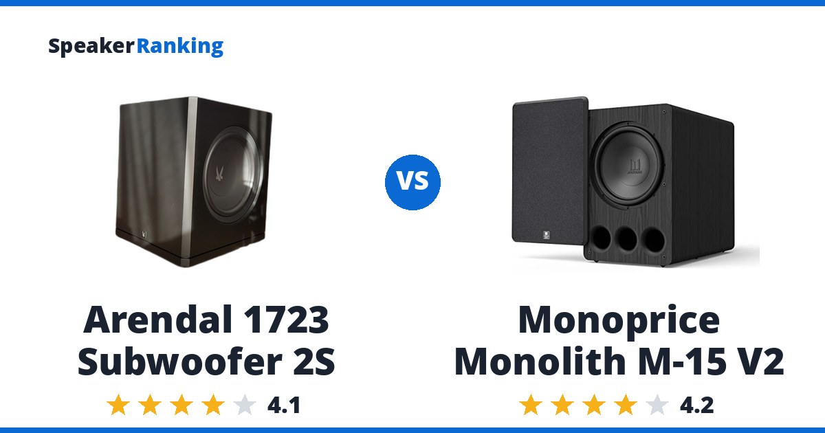 Arendal 1723 Subwoofer 2S vs Monoprice Monolith M-15 V2