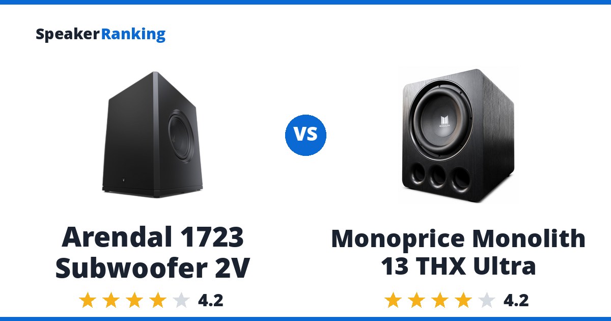 Arendal 1723 Subwoofer 2V vs Monoprice Monolith 13 THX Ultra