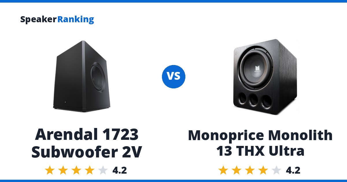 Arendal 1723 Subwoofer 2V vs Monoprice Monolith 13 THX Ultra