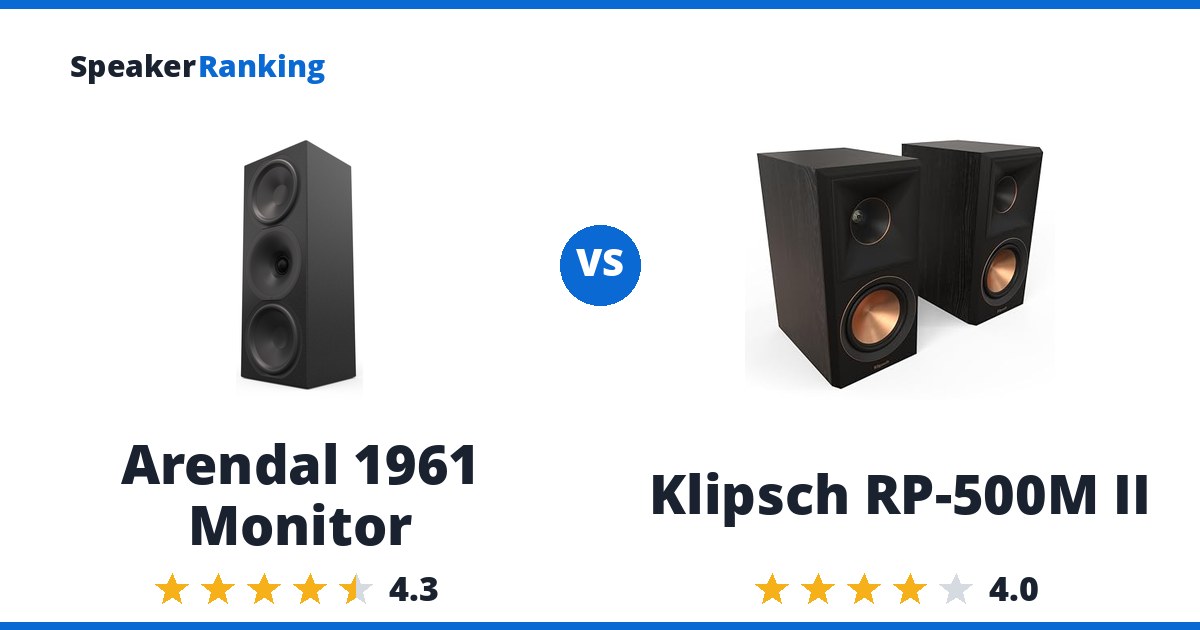 Arendal 1961 Monitor vs Klipsch RP-500M II