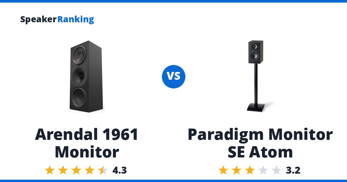 Arendal 1961 Monitor vs Paradigm Monitor SE Atom