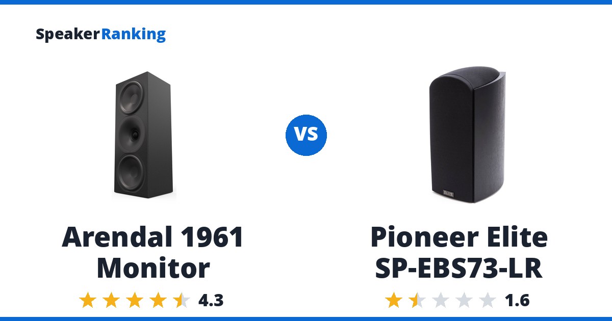 Arendal 1961 Monitor vs Pioneer Elite SP-EBS73-LR