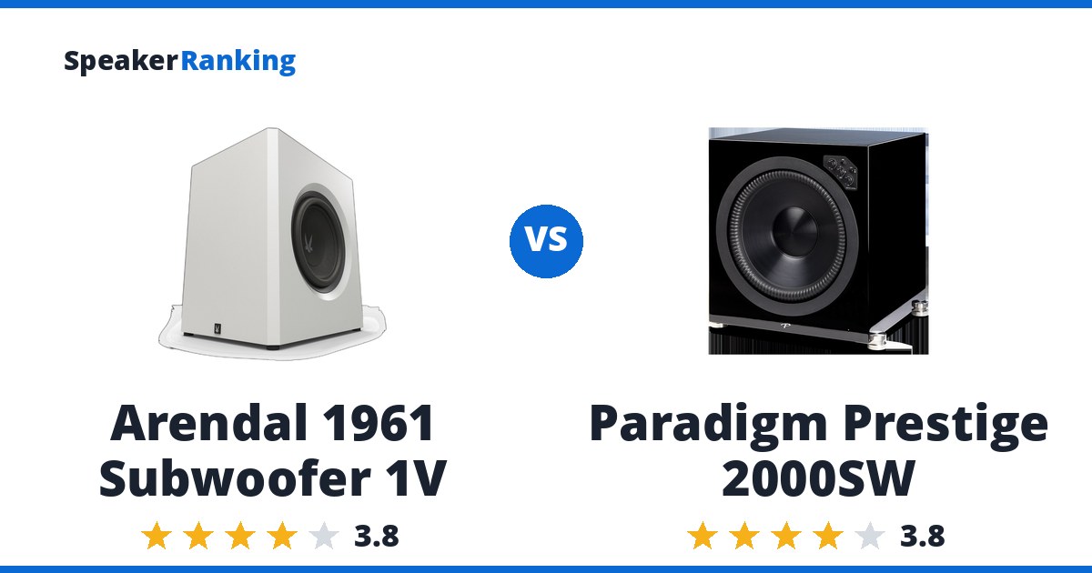Arendal 1961 Subwoofer 1V vs Paradigm Prestige 2000SW