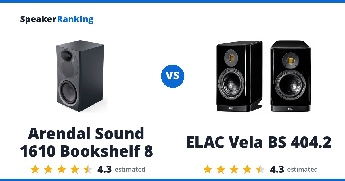 Arendal Sound 1610 Bookshelf 8 vs ELAC Vela BS 404.2