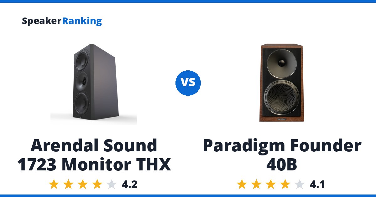 Arendal Sound 1723 Monitor THX vs Paradigm Founder 40B