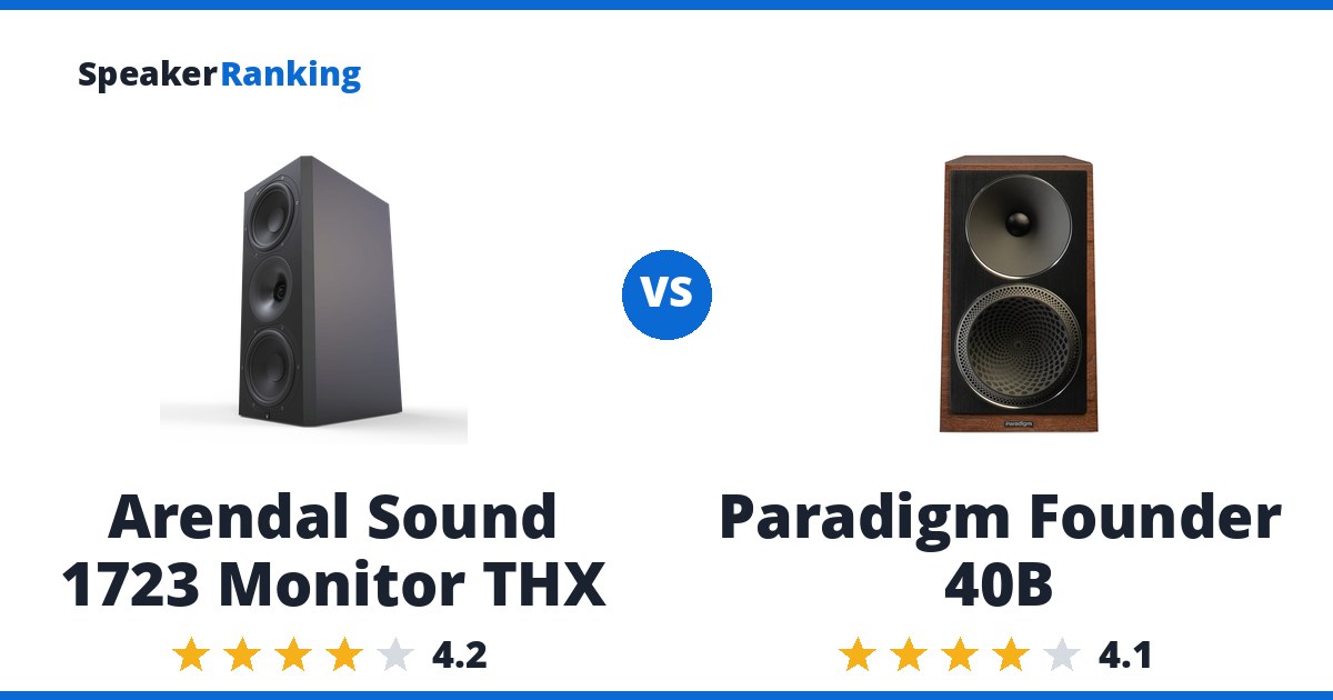 Arendal Sound 1723 Monitor THX vs Paradigm Founder 40B