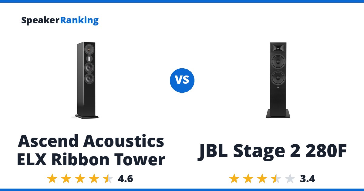 Ascend Acoustics ELX Ribbon Tower vs JBL Stage 2 280F