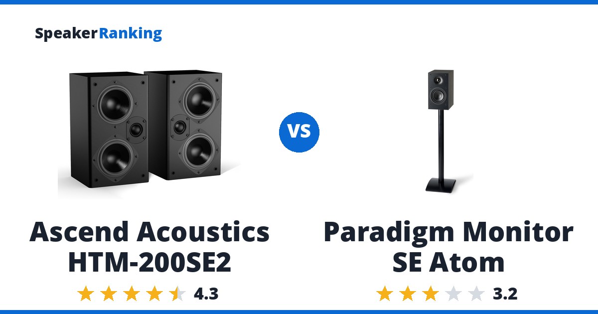 Ascend Acoustics HTM-200SE2 vs Paradigm Monitor SE Atom