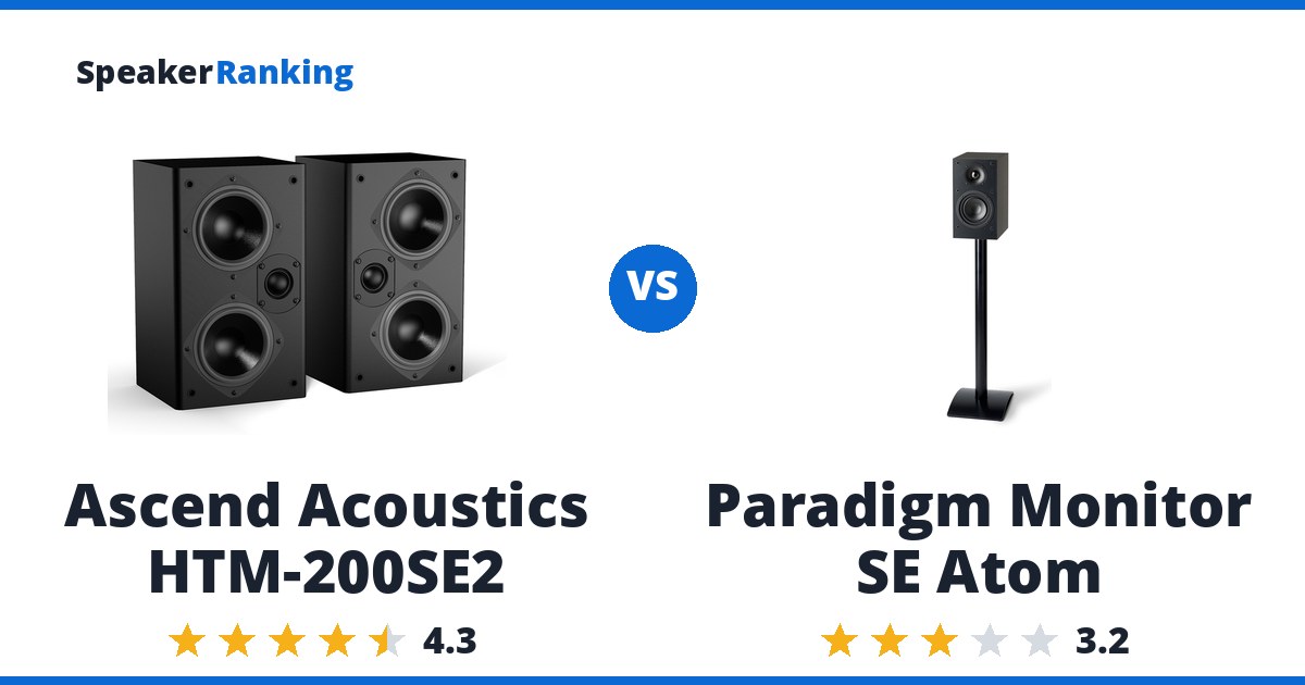 Ascend Acoustics HTM-200SE2 vs Paradigm Monitor SE Atom