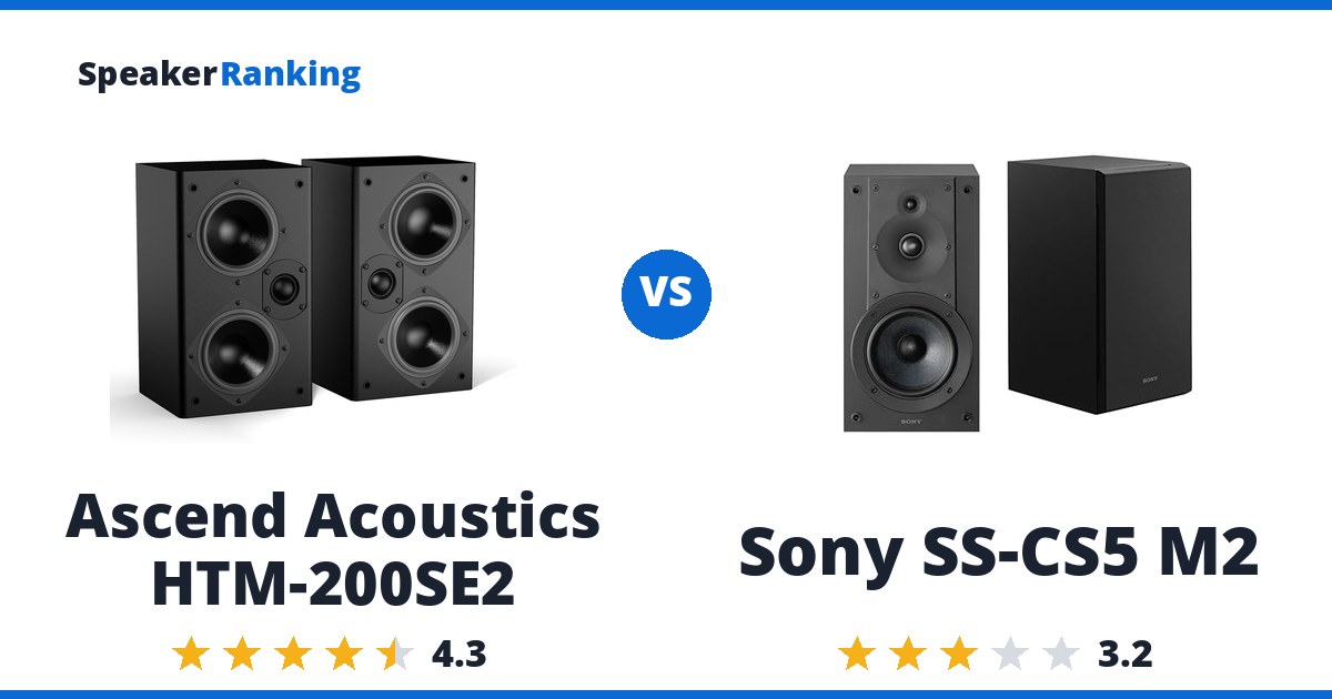 Ascend Acoustics HTM-200SE2 vs Sony SS-CS5 M2
