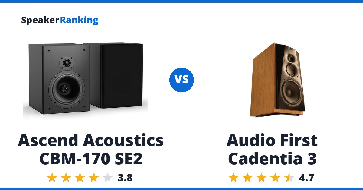 Ascend CBM-170 SE2 vs Audio First Cadentia 3