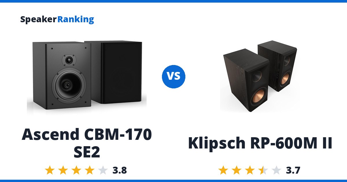 Ascend CBM-170 SE2 vs Klipsch RP-600M II