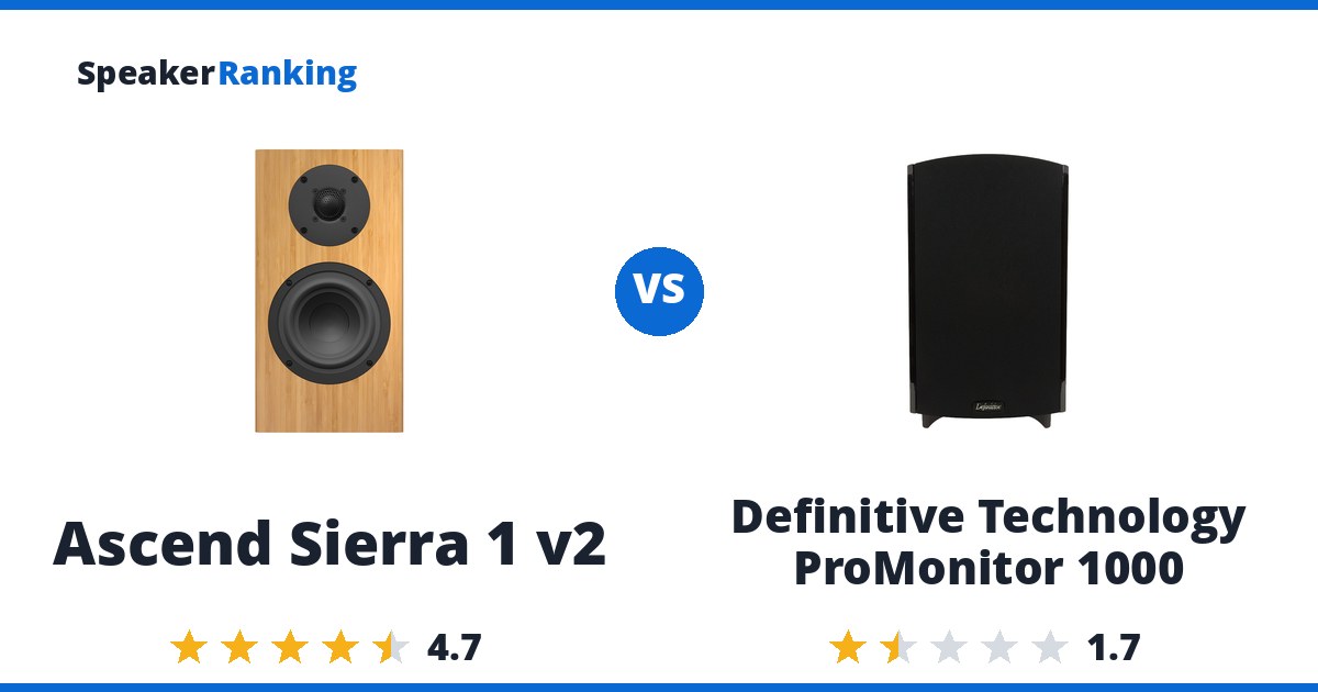 Ascend Sierra 1 v2 vs Definitive Technology ProMonitor 1000