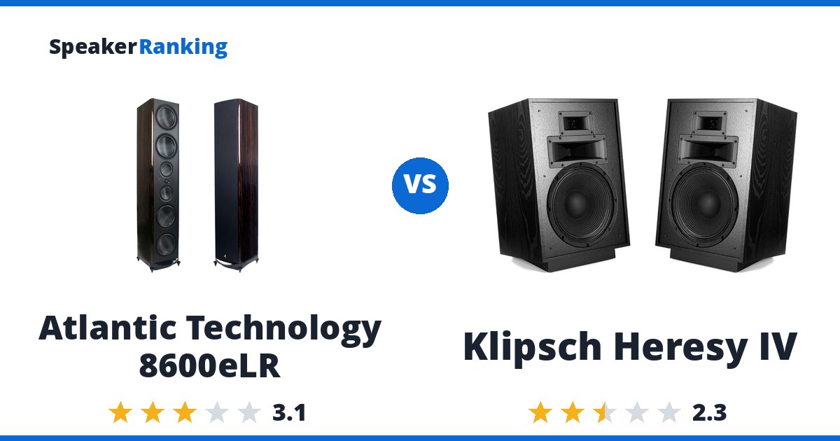 Atlantic Technology 8600eLR vs Klipsch Heresy IV