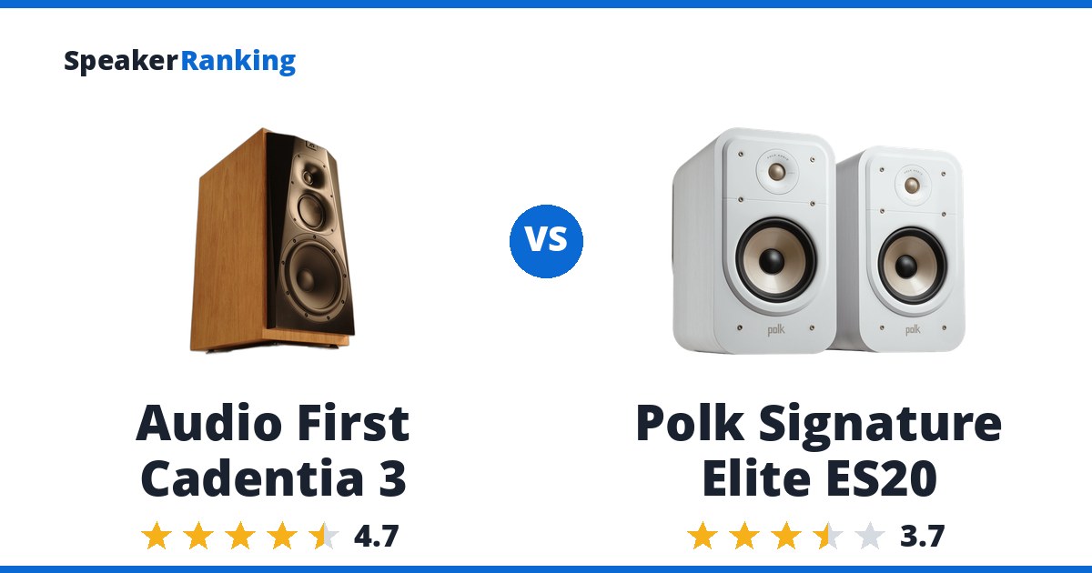 Audio First Cadentia 3 vs Polk Signature Elite ES20