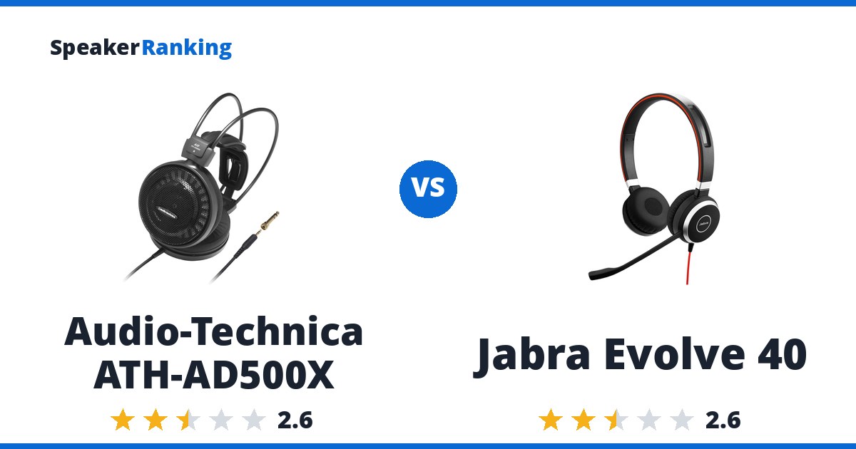 Audio-Technica ATH-AD500X vs Jabra Evolve 40