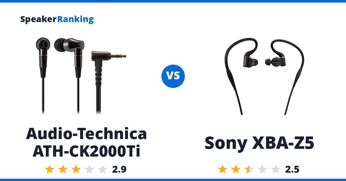 Audio-Technica ATH-CK2000Ti vs Sony XBA-Z5