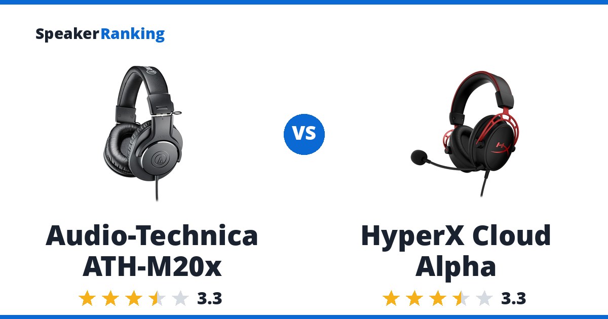 Audio-Technica ATH-M20x vs HyperX Cloud Alpha