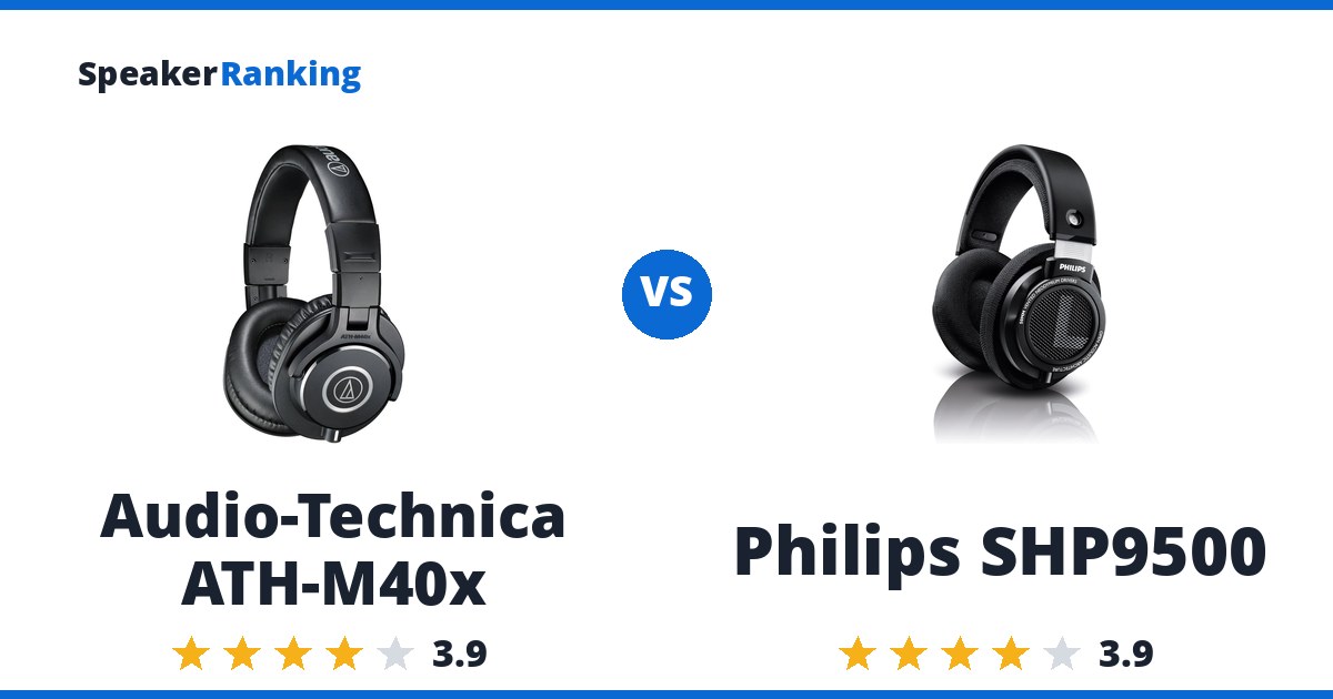 Audio-Technica ATH-M40x vs Philips SHP9500