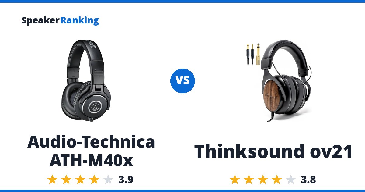 Audio-Technica ATH-M40x vs Thinksound ov21