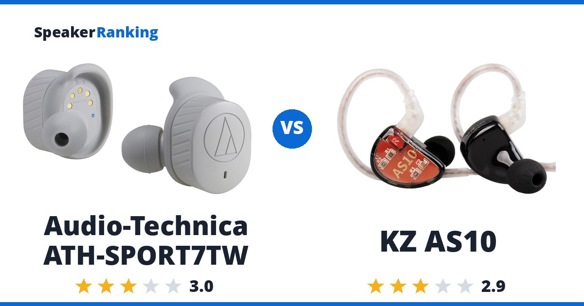 Audio-Technica ATH-SPORT7TW vs KZ AS10