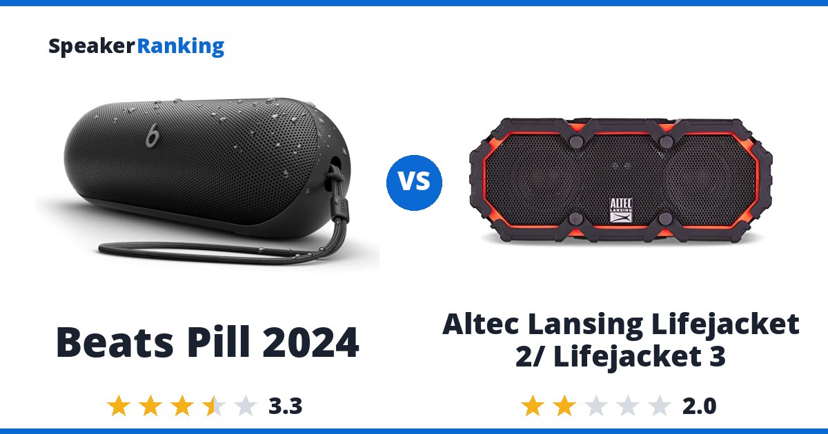 Beats Pill 2024 vs Altec Lansing Lifejacket 2/ Lifejacket 3