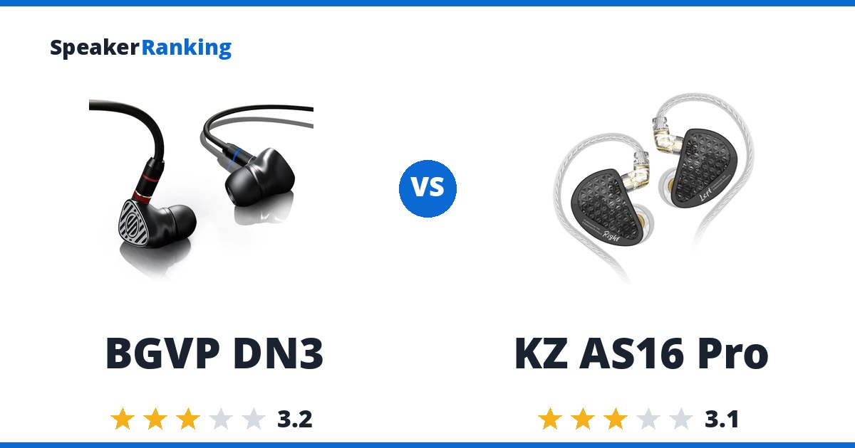 BGVP DN3 vs KZ AS16 Pro