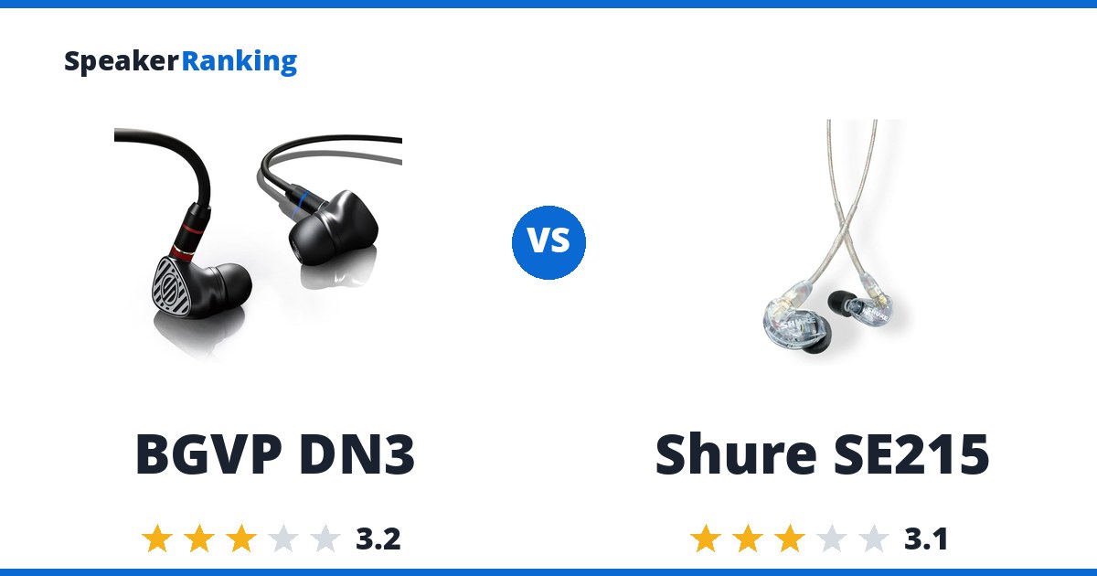 BGVP DN3 vs Shure SE215