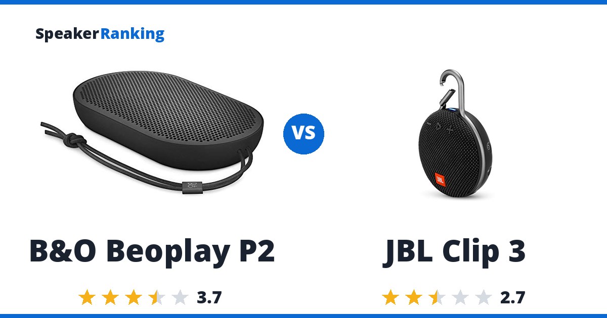 B&O Beoplay P2 vs JBL Clip 3