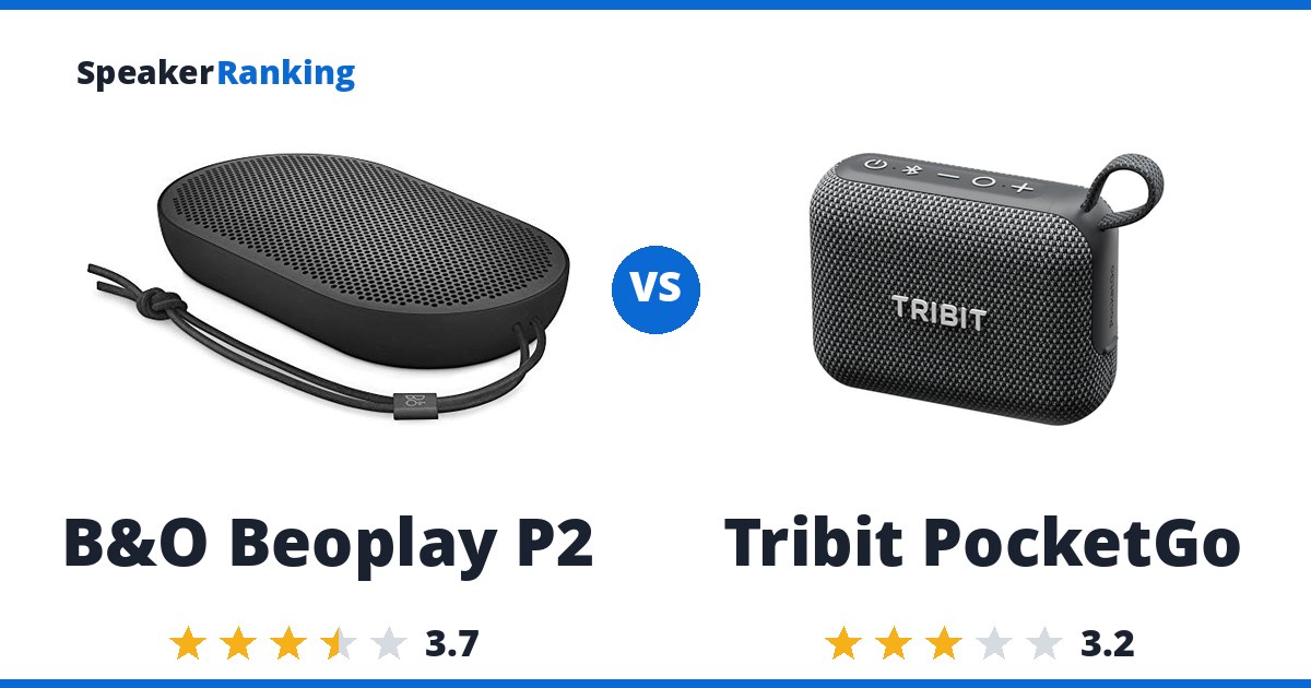 B&O Beoplay P2 vs Tribit PocketGo