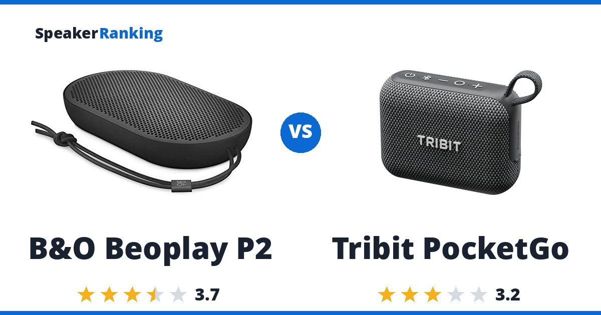 B&O Beoplay P2 vs Tribit PocketGo