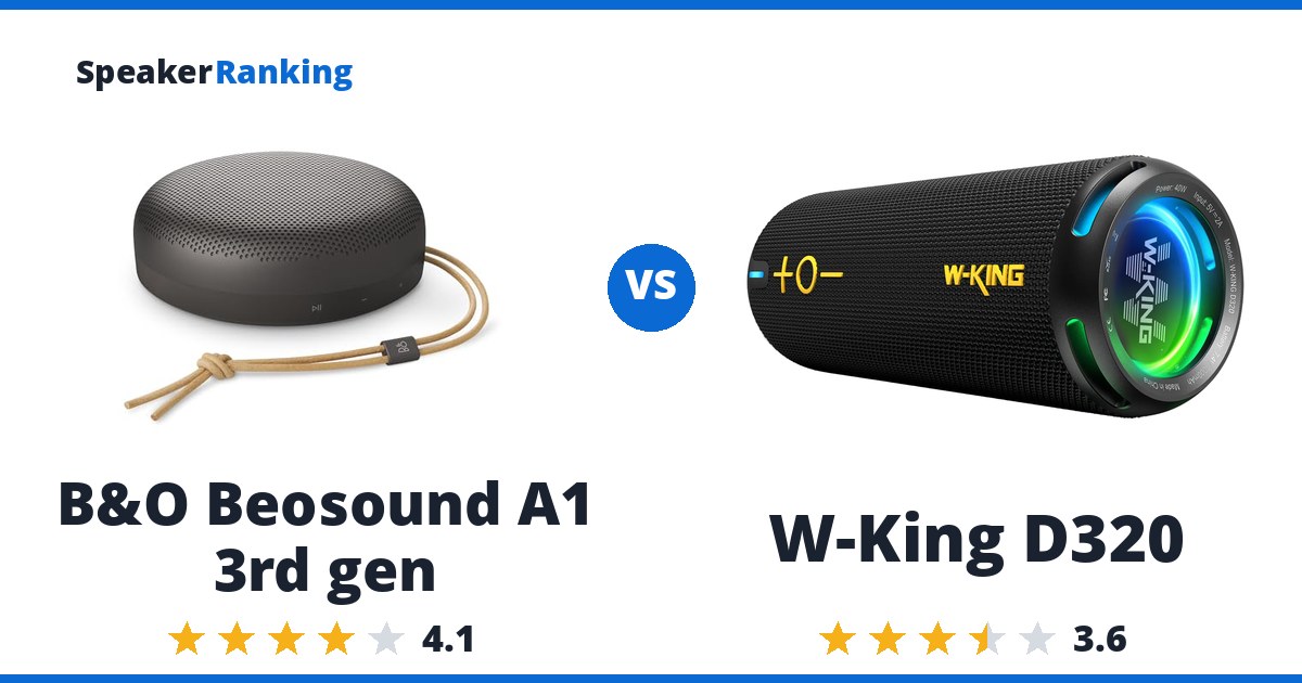 B&O Beosound A1 3rd gen vs W-King D320