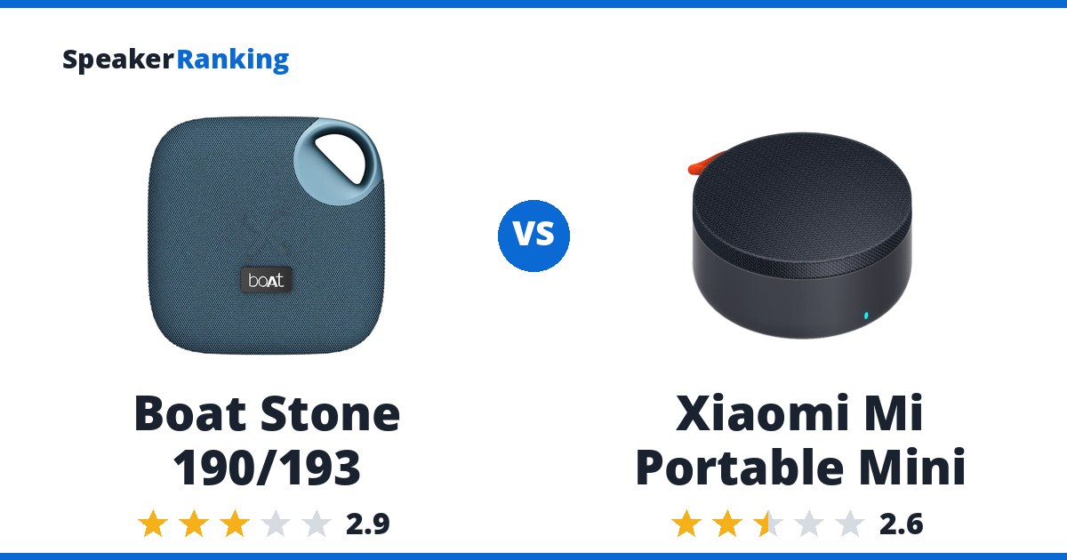 Boat Stone 190/193 vs Xiaomi Mi Portable Mini