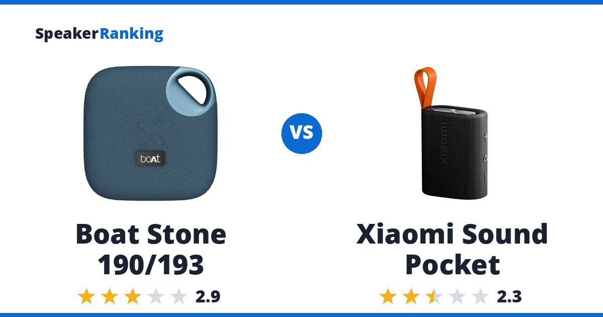 Boat Stone 190/193 vs Xiaomi Sound Pocket