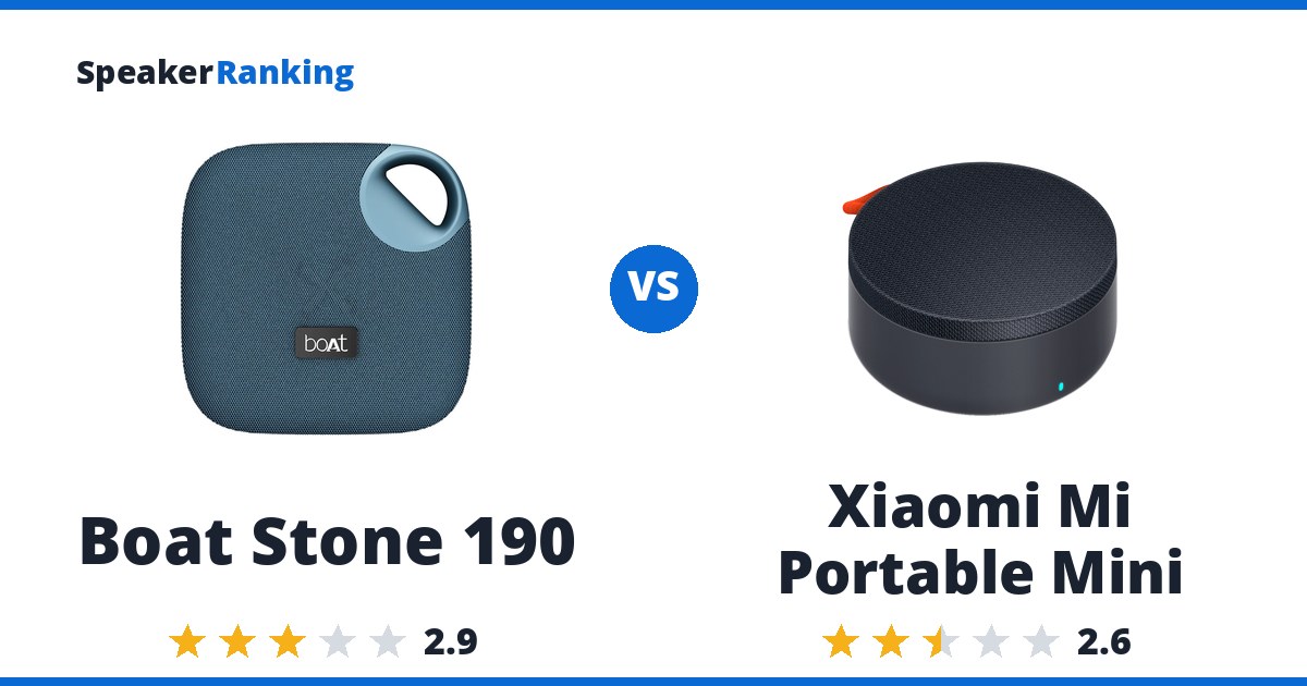 Boat Stone 190 vs Xiaomi Mi Portable Mini