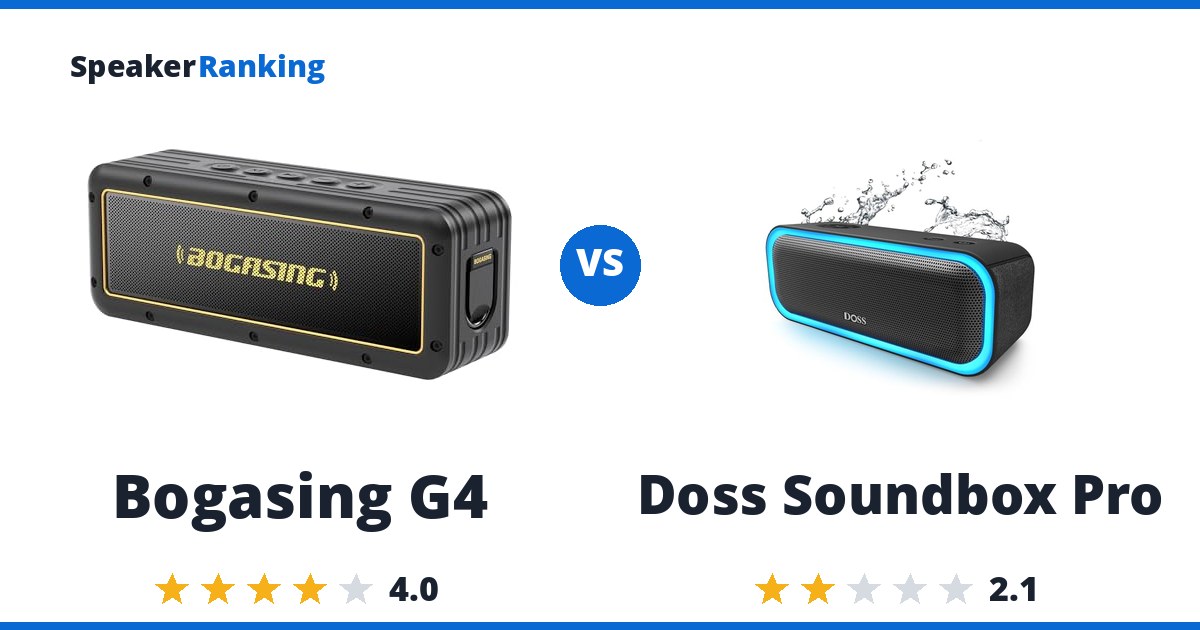Bogasing G4 vs Doss Soundbox Pro