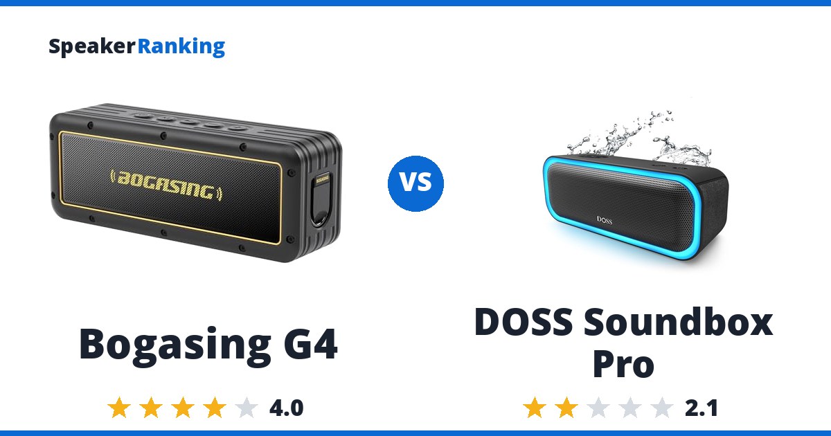 Bogasing G4 vs Doss Soundbox Pro
