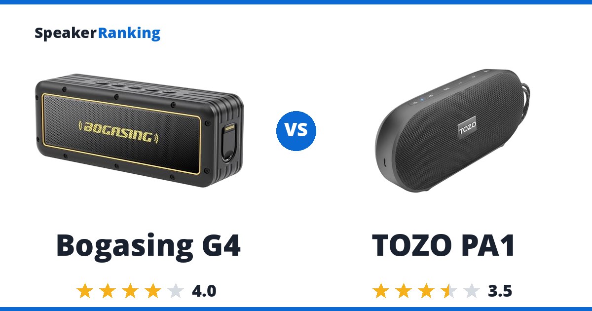 Bogasing G4 vs TOZO PA1