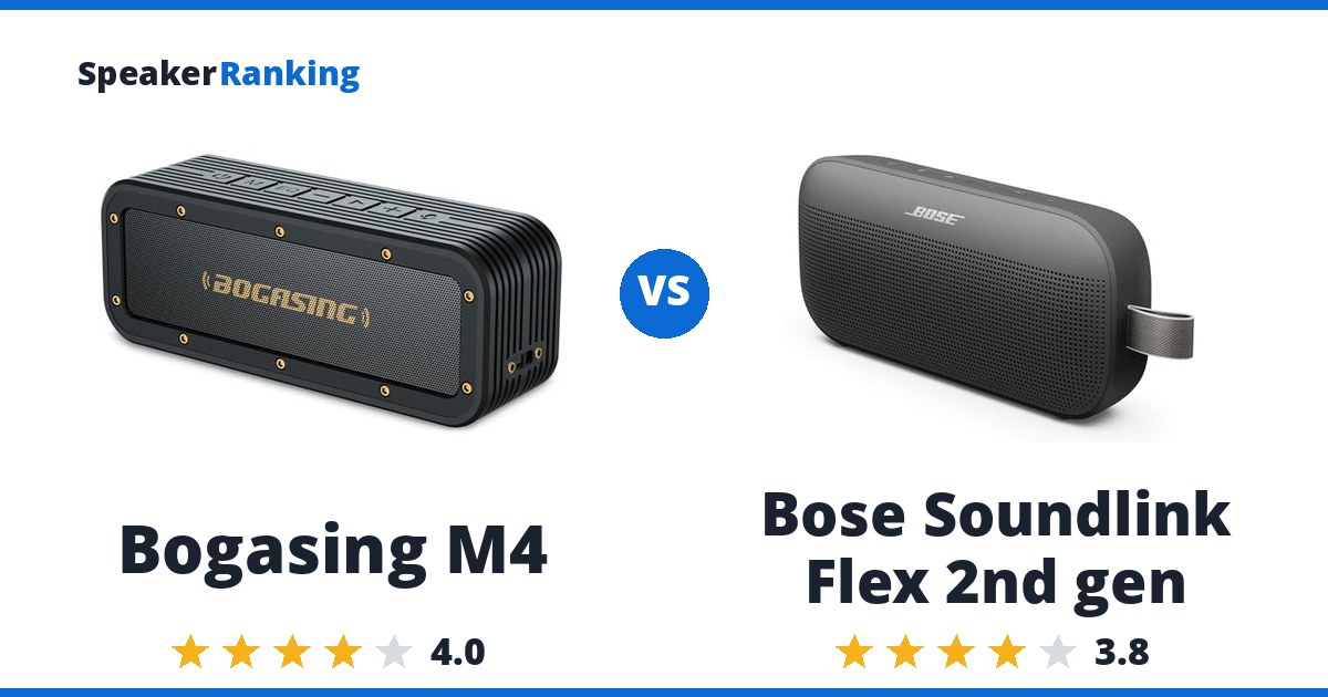 Bogasing M4 vs Bose Soundlink Flex 2nd gen