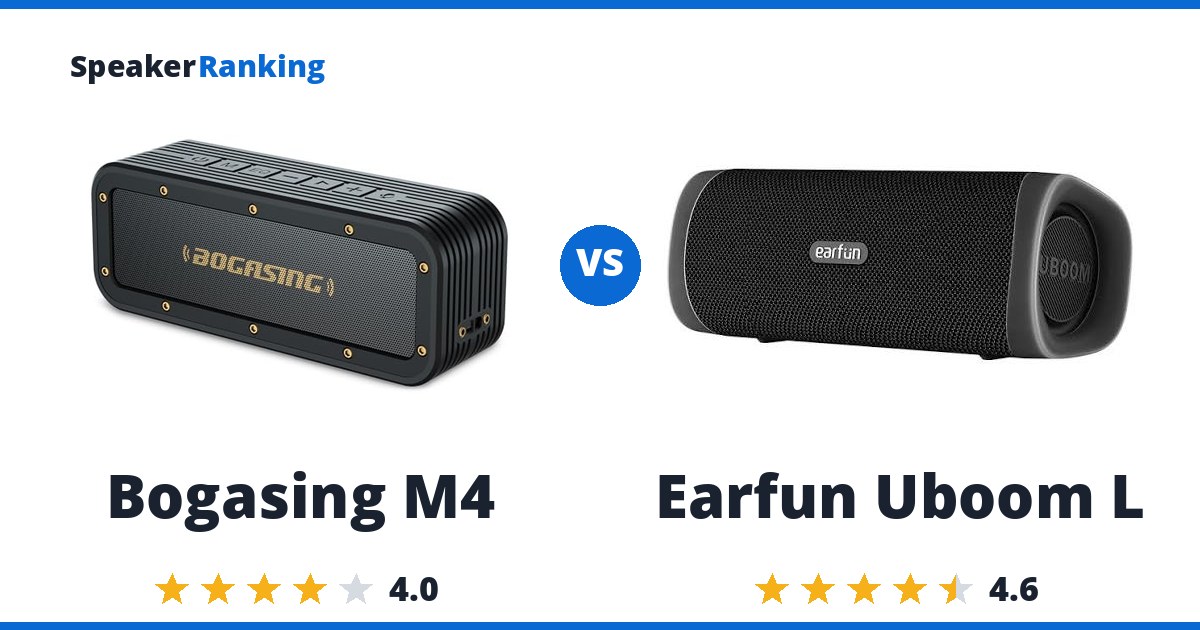 Bogasing M4 vs Earfun Uboom L