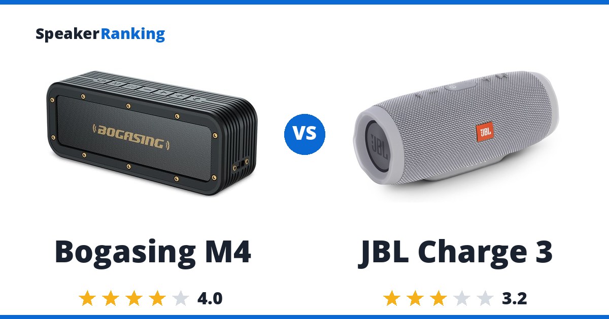 Bogasing M4 vs JBL Charge 3