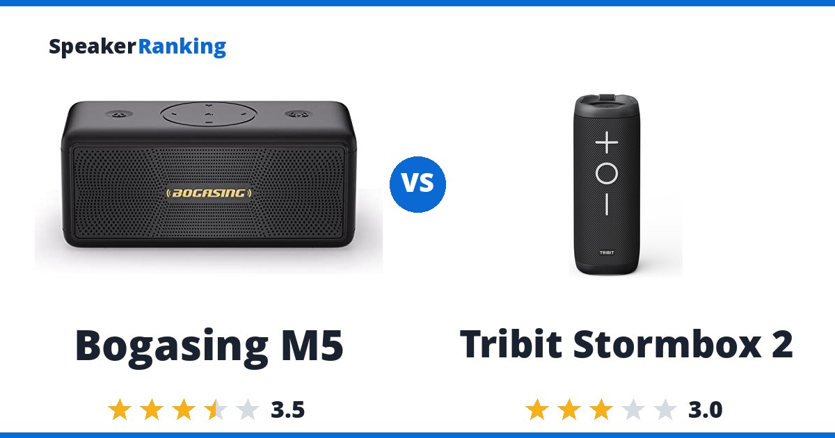 Bogasing M5 vs Tribit Stormbox 2