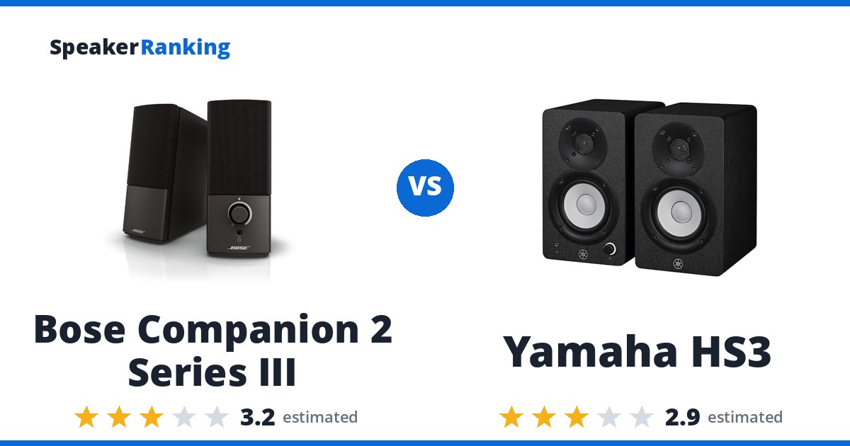 Bose Companion 2 Series III vs Yamaha HS3
